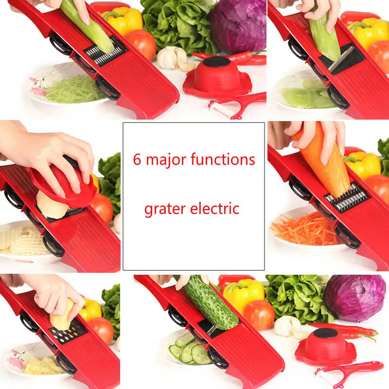 Grater Electric Slicer Vegetable Cutter With Stainless Steel Blade