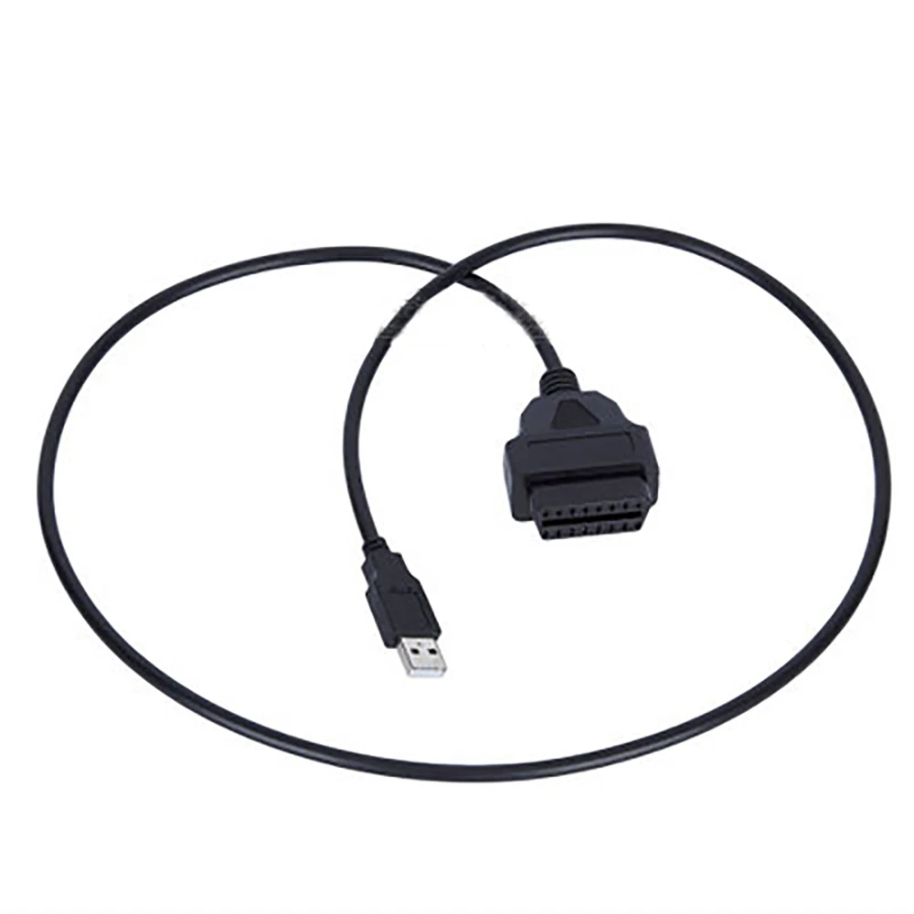 Автомобильный 16 контактный адаптер OBD2 с USB портом диагностический инструмент