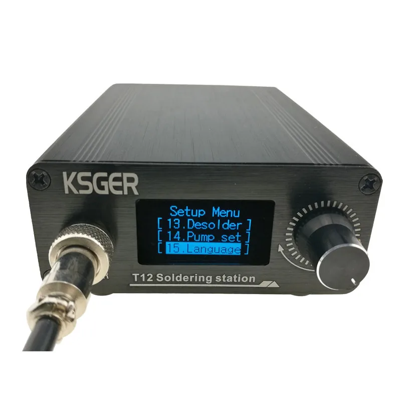 Контроллер температуры KSGER Mini V2.1S T12 900 M паяльная станция металлический чехол блок