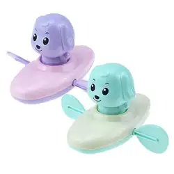 Милые Дети Классический Ветер вверх игрушки мультипликационных животных Собака воды Заводной игрушки детские игрушки для ванной