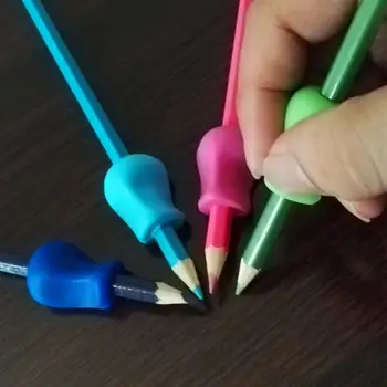 

5Pcs Writing Aid Grip Silicone Handwriting Kids Pencil grasp Soft Gifts Holder