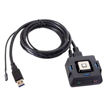 

HOT-Multi-Function Usb3.0 Computer Desktop Switch With Sound Card
