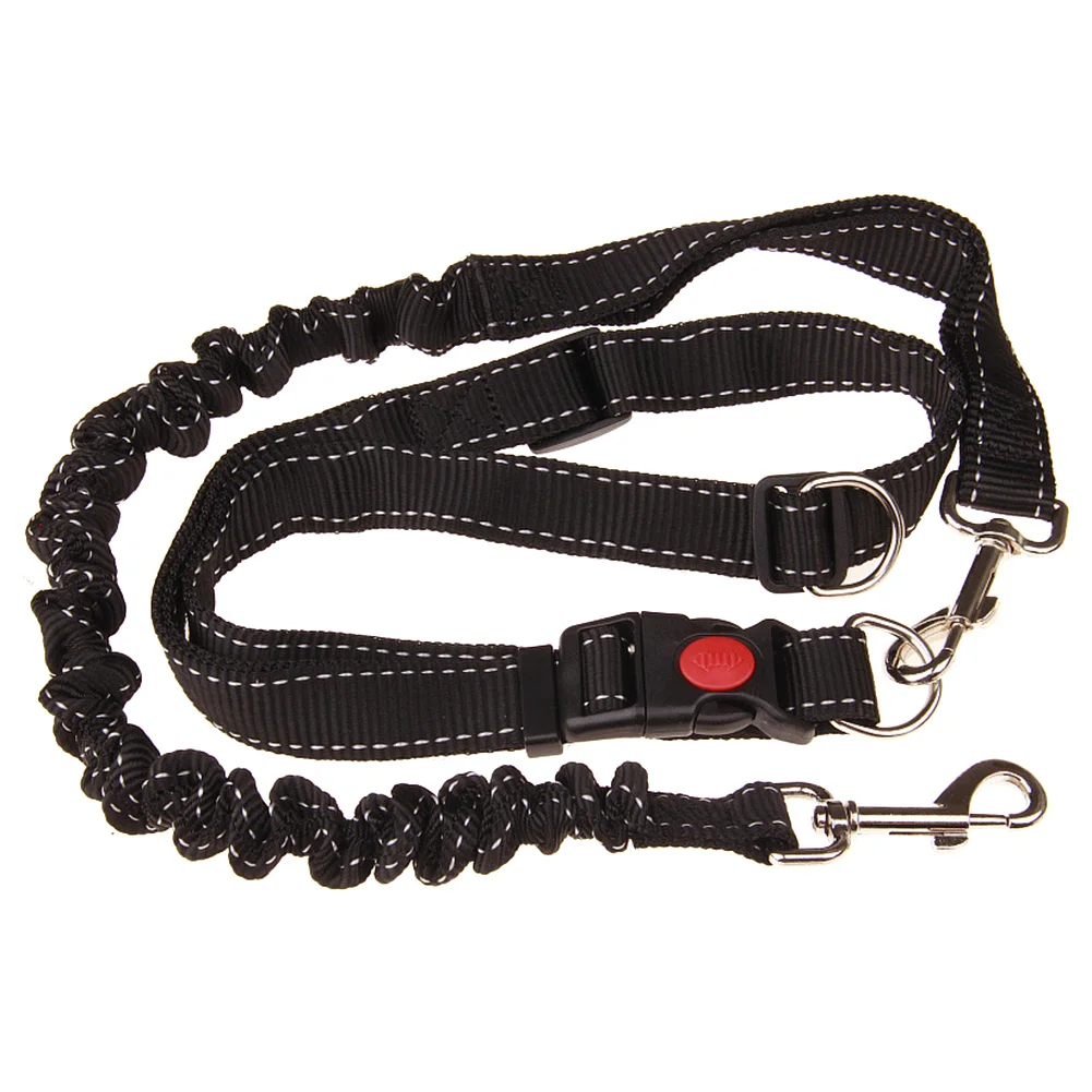 

Dog lead traction rope thickening section plain nylon one for two double head pull with dog pull belt wholesale head traction