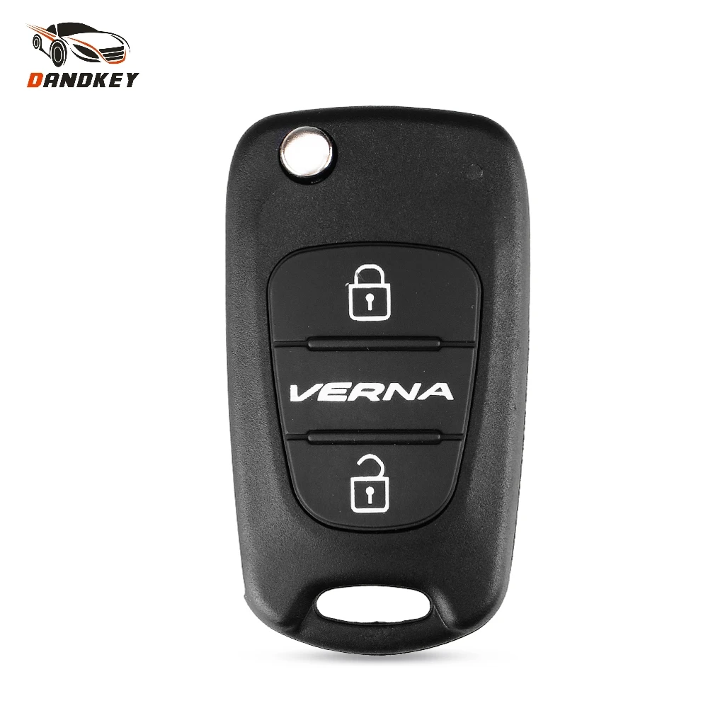 Dandkey раскладной 3 кнопки автомобильный чехол для ключей Hyundai VERNA без ключа входа