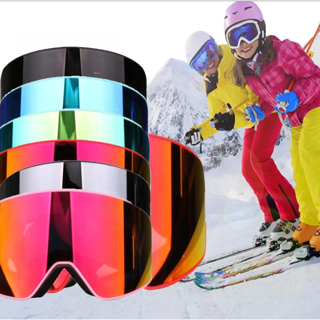للجنسين الزجاج الأمامي تزلج على الجليد مزدوجة طبقة الدراجات PC نظارات نظارات الجبلية أنشطة في الهواء الطلق