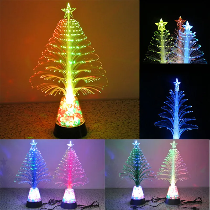 

USB 12.8'' Height 7 Color Changing Decoration Decor Light LED Christmas Tree Bedside Lamp Christmas Gift Decoration