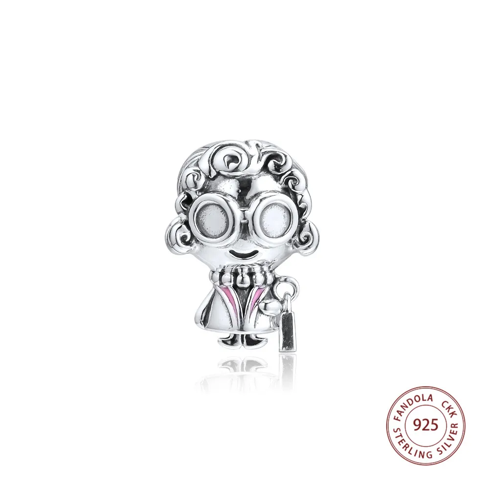 

2019 Trendy 925 Sterling Silver Mrs. Wise Charms Bead Fits Women Bracelet Original Charm Silver 925 Jewelry Beads perles