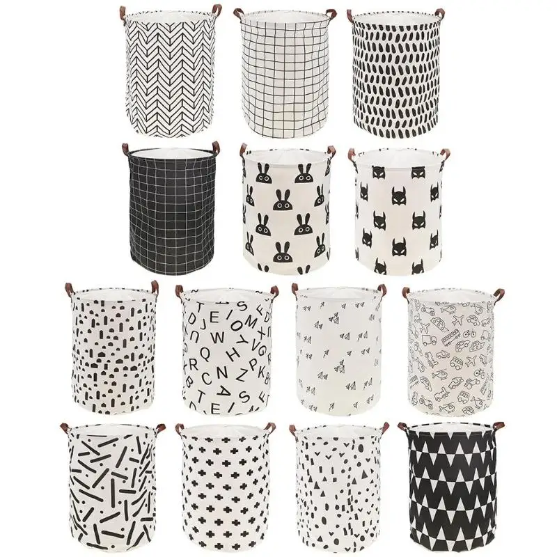 

Modern Folding Laundry Basket Storage Barrel Standing Toys Clothing Storage Bucket Laundry Organizer Holder Pouch 2019 NEW