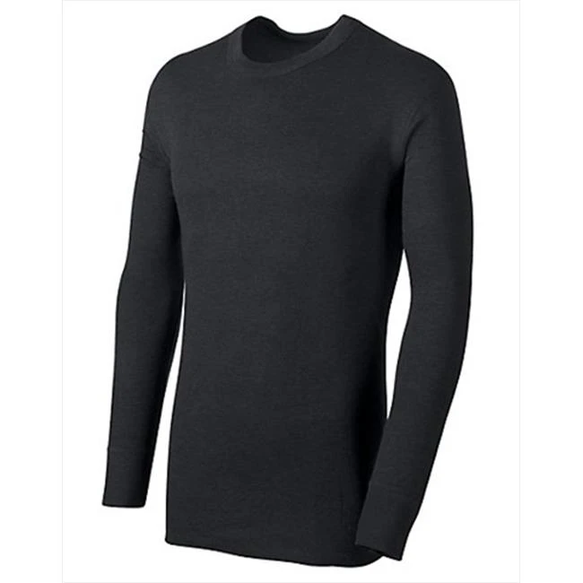Hanes KMW1 Duofold Thermals Mid-Weight Mens Long-Sleeve Base-Layer Shirt Size 2 XL Black |
