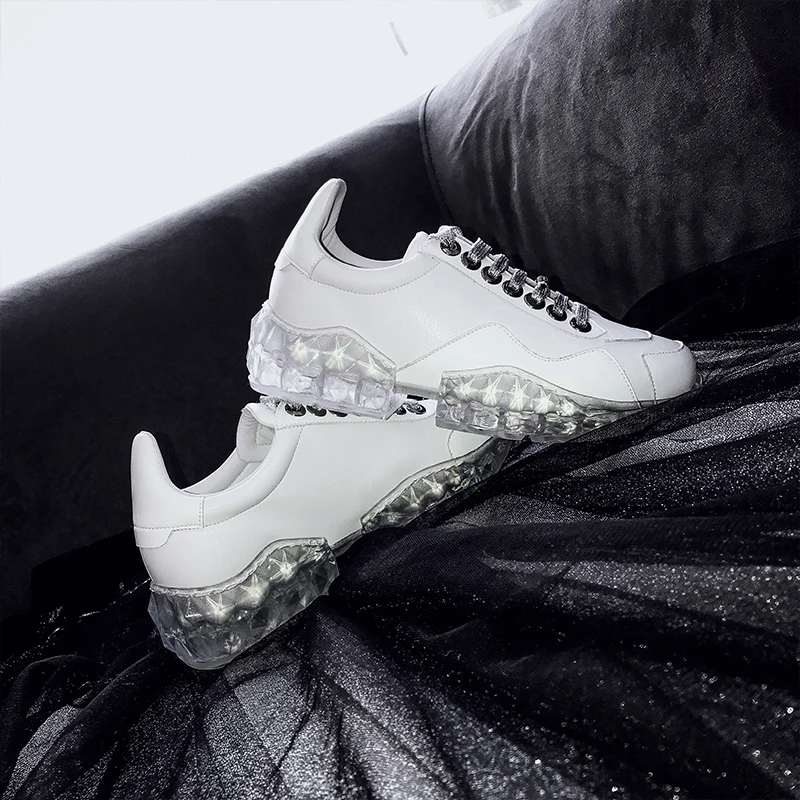 2019 Transparent Bandage Fond Simples white Silver Blanc deat Loisirs De Point Épais 10sj011 Chaussures Femmes Mode Printemps D'été Color Nouveau dzzYnSp