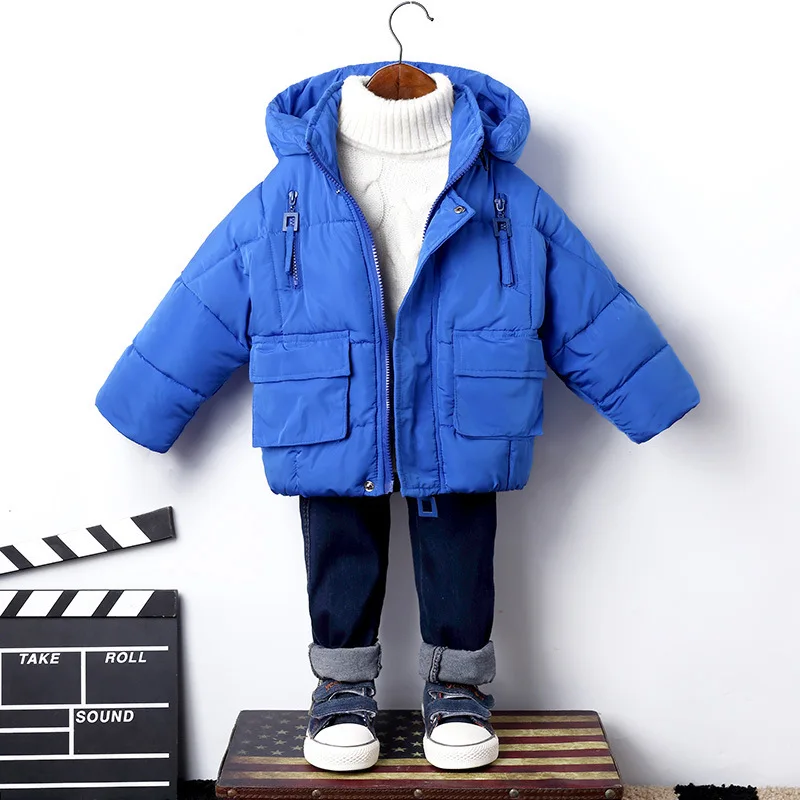 Baby Boys Winter Jacket Girls Thick Hooded Warm Coats Kids Cotton Padded Winter Outwear Boy Girl Jackets Coat Boys Clothing