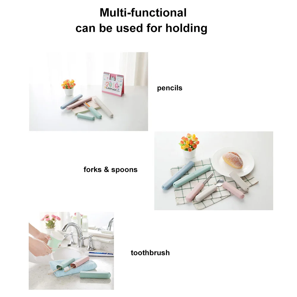 1 шт Портативный Зубная щётка случае пшеницы соломы зубной щетки пыле путешествия контейнер для зубных щеток дома зубная щетка для путешествий случае