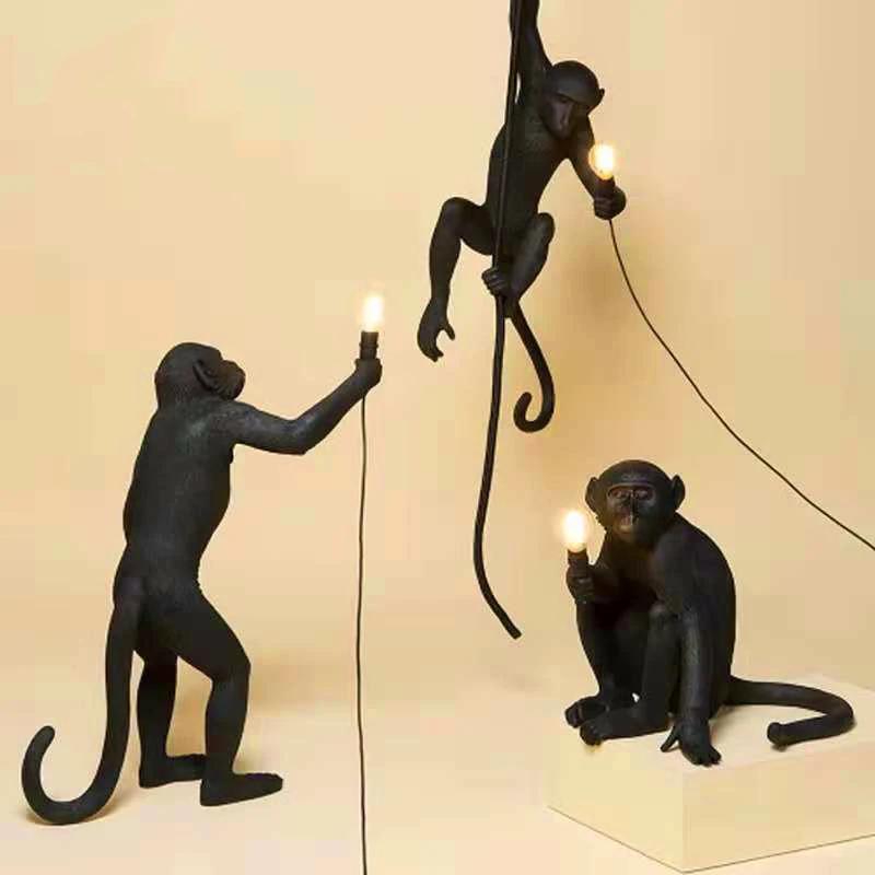 

Nordic Monkey Lamp pendant lamps led Luminaire Industrial Lighting Hemp Rope Vintage LED Chandelier Lampadario Moderno Fixtures