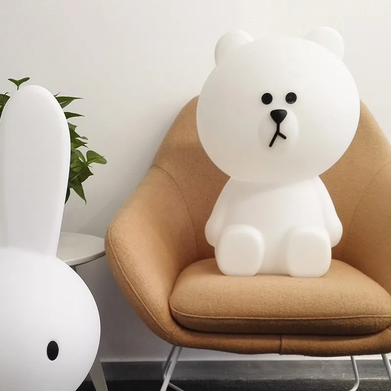 

35cm USB Dimmable Bear Bunny Rabbit Lamp Led Night Light For Children Kids Gift Animal Cartoon Living Room Decoration Baby Light