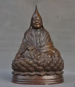 

Tibetan Buddhism Bronze Je Tsongkhapa Master Guru Lama Buddha Statue