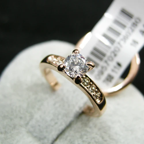 Новая распродажа бренд tracyswing кольца для женщин с настоящим австрийским кристаллом циркониевое цвет медно-Золотой модное кольцо с цирконием# RG95702