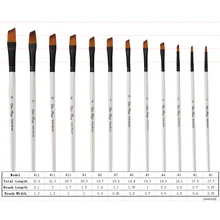 Профессиональный набор кистей нейлоновые кисти для рисования мелкая деталь акварельные масляные, акриловые краски упаковка из 12 шт художественные принадлежности