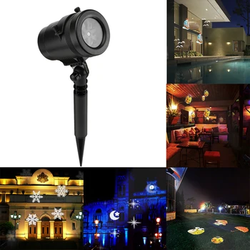 

14 Patterns Christmas Laser Snowflake Projector Outdoor LED Waterproof Disco Lights Home Garden Star Light Indoor Decoration