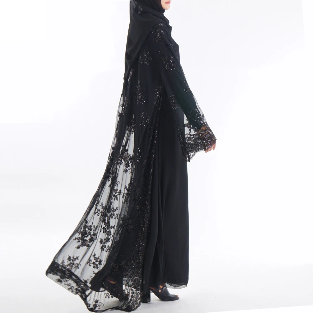 2019 Abaya Дубай роскошные высококачественные блестки мусульманское платье с
