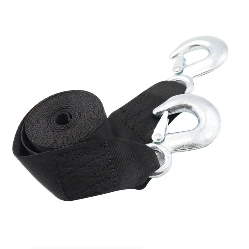 4 m/13ft 4 T سيارة حبل للسحب مع القوة الصلب G خطاف سحب حزام كابل الطريق الانتعاش سلسلة حبل قطر عالية القوة البوليستر