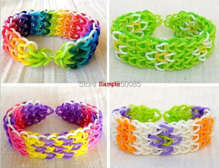 10 пакетов/серия с Зажимы и Крючки Смешанные Красочные Ароматические DIY Loom Bands резиновые силиконовые браслеты Браслеты br40