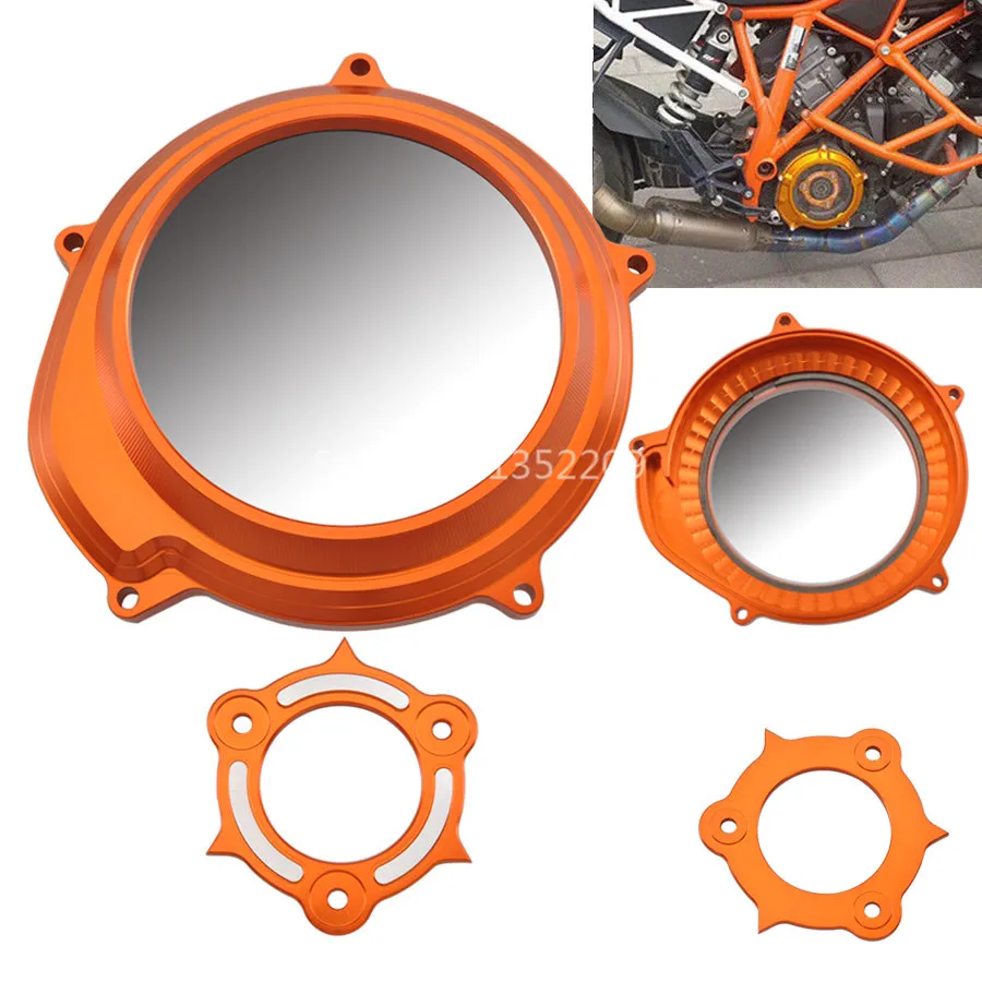 

Motorcycle Clutch Cover Guard Transparent Protector For KTM 1090 1190 ADV R 1290 Superduke Super Duke R GT LC8 Engine Models
