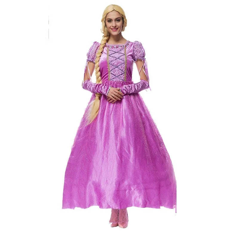 

Womens Luxury Rapunzel Costume Princess Dress Tangled Halloween Chrismas Cosplay Costumes Fairytale Themed Adults Party Dress