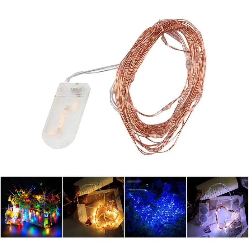 

3M / 4M / 6M Led Strings Copper Wire 2 x CR2032 Battery Operated Christmas Wedding Party Decoration LED String Fairy Lights