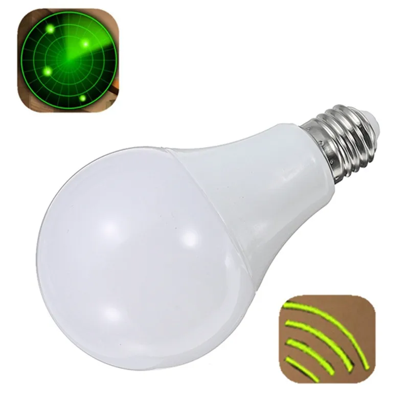 CLAITE AC220V E27 9 W 24leds чистый белый в виде радара сенсорный светильник лампа