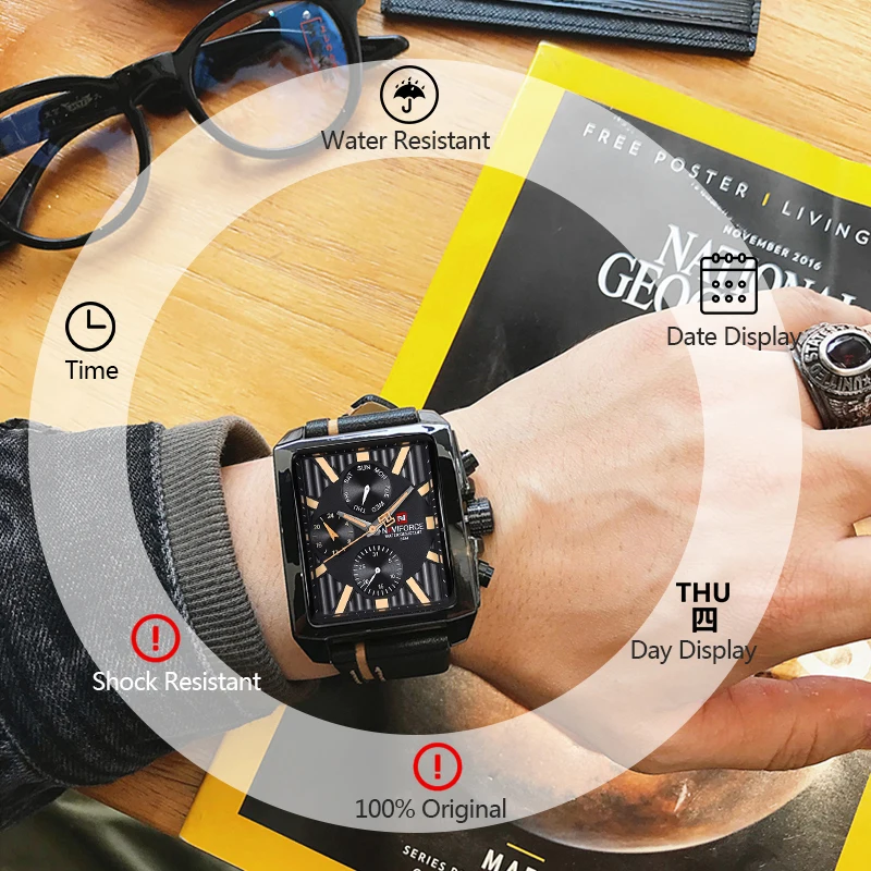 

NAVIFORCE Watch Men Luxury Brand Mens Military Sports Watches Fashion Male Analog Quartz-Watch Business Clock Relogio Masculino