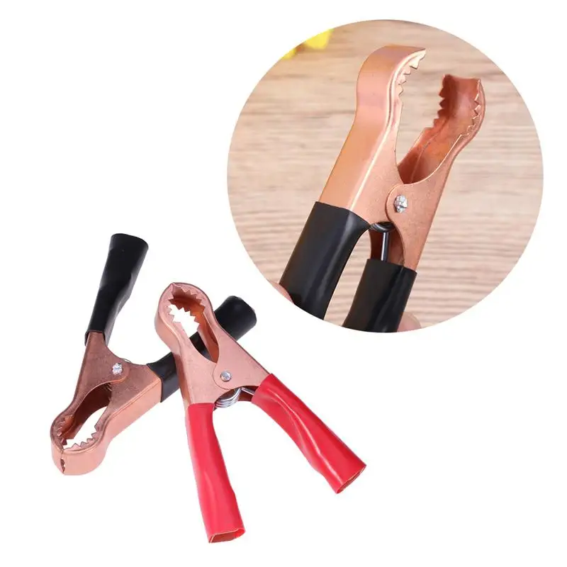 2 piezas de batería de coche Clips conectados Clip de la batería dientes batería Clipper cargador de accesorios para saltar a circuito de Cable vehículo 2 piezas de batería de coche Clips conectados Clip de la batería dientes batería Clipper cargador de accesorios para saltar a circuito de Cable vehículo