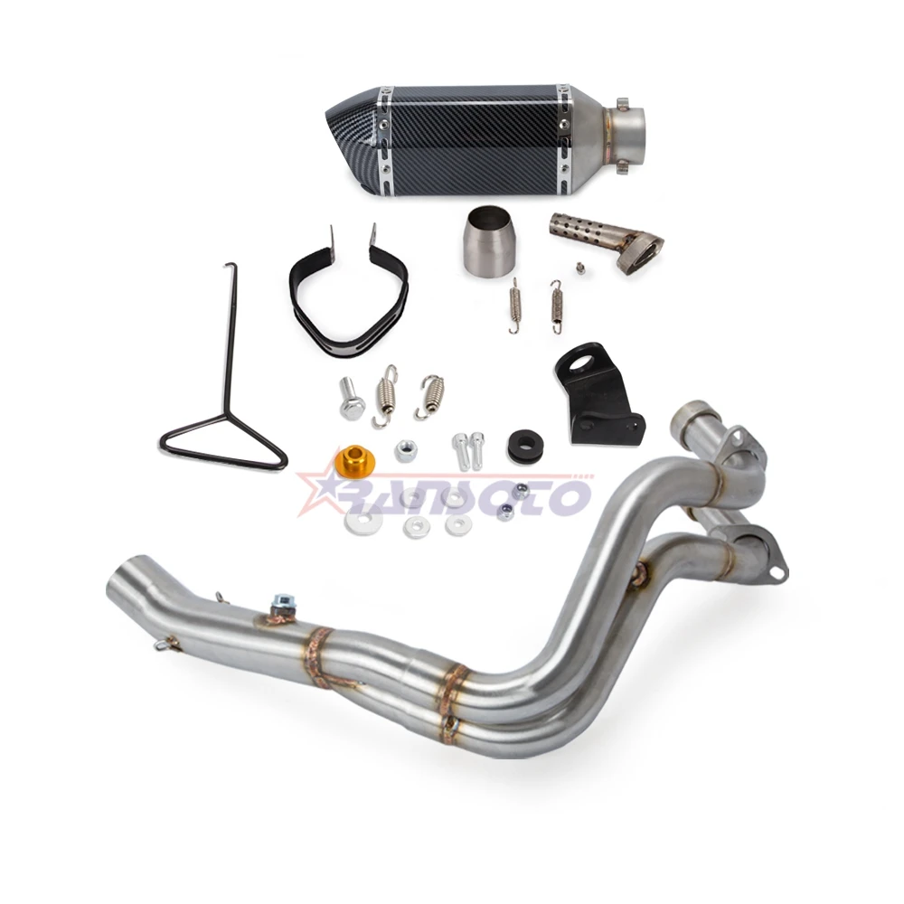 RANSOTO мотоцикл Выхлопная полная система с глушителем для Yamaha MT07 MT 07 FZ FZ07 Tracer 700 2014 2018