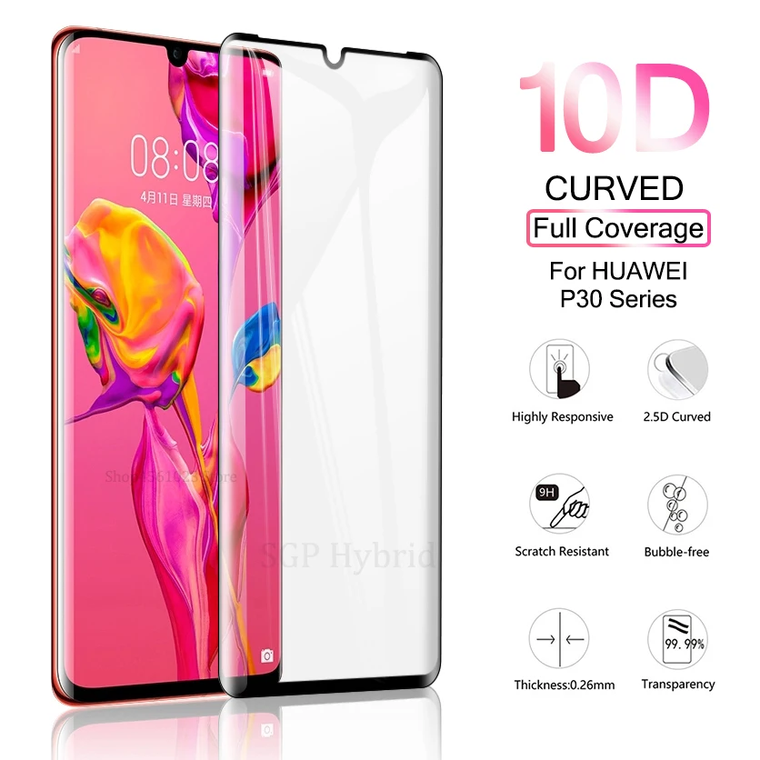 

P30Pro 10D Curved For Huawei P30 Pro Lite Glass On The Hauwei hawei P 30 Pro Light P 30Lite P30lite Cover Film Tempered Glass