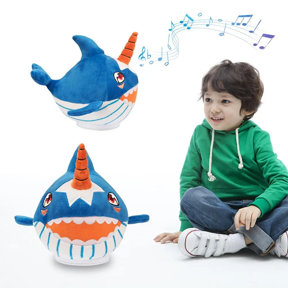 

Voice Activated Shark Narwhal Plush Doll Spinning Toy Ade Of Super Soft Plush, It Is High Quality And Comfortable