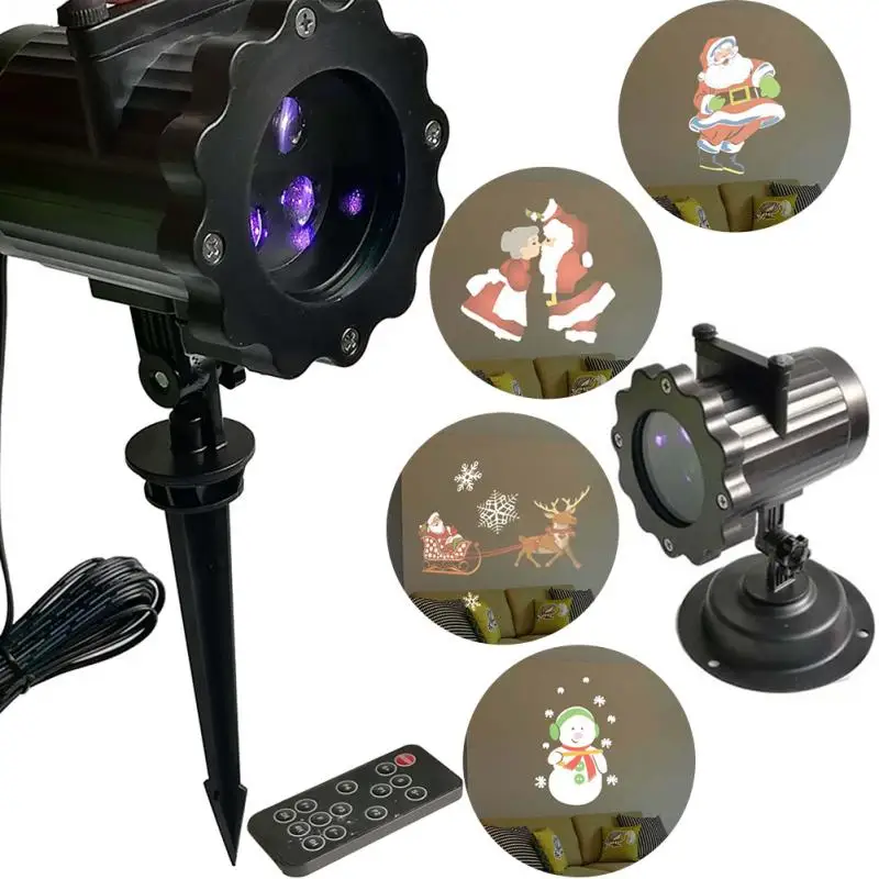 

LED Projection Light Film Play IP44 Waterproof Garden Lawn Projection Lamp Remote Control Christmas Outdoor Party Stage Light#