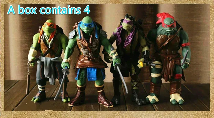 

Funko Pop New Resin Material Movie Version Ninja Turtle 4 Piece Set Can Collect Manual Model Collection Gift Toys For Children