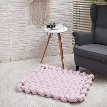 INS стиль мягкая толстая пряжа вязаный детский игровой коврик одеяло ручное плетение реквизит для фотографий картины без рамы кровать диван накидка на мебель
