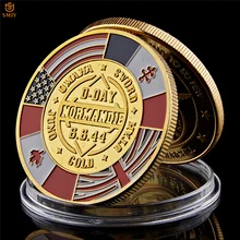 Вторая мировая война 1944.6.6 D-Day Нормандии войны 70th Юбилей арроманш на военную тематику коллекционные монеты
