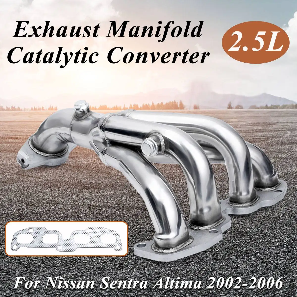 

2.5 L Front Catalytic Converter Gaskets Manifold Exhaust for Nissan Sentra Altima 2002 2003 2004 2005 2006