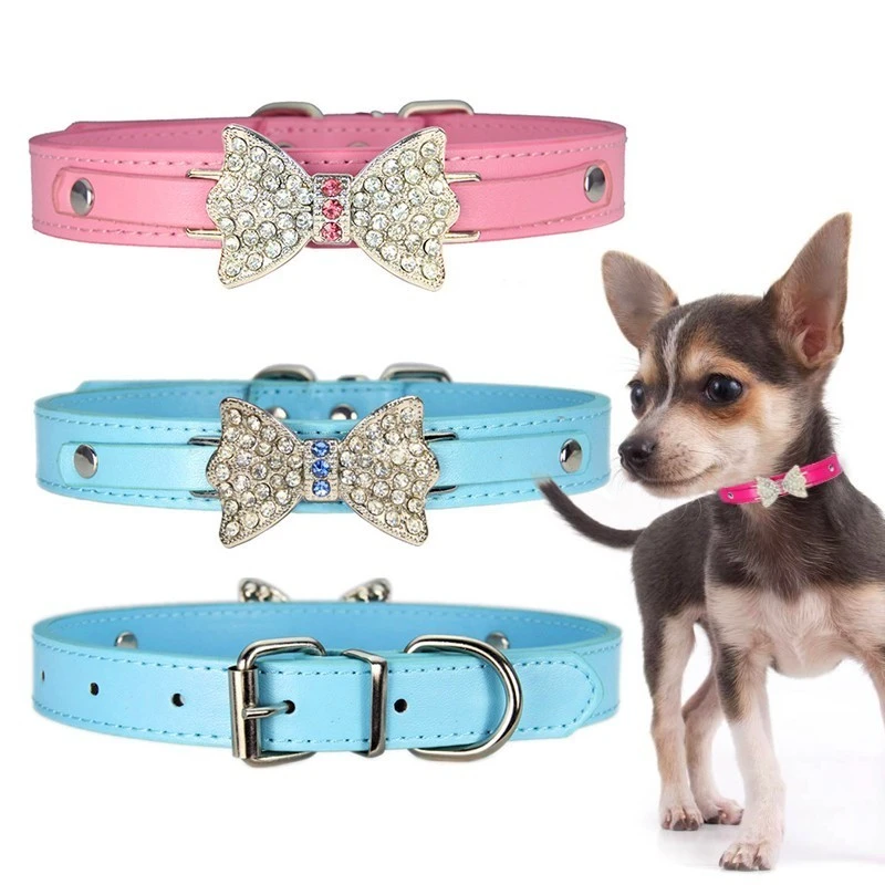 XXS L Pet Small Dog Collar Leather 