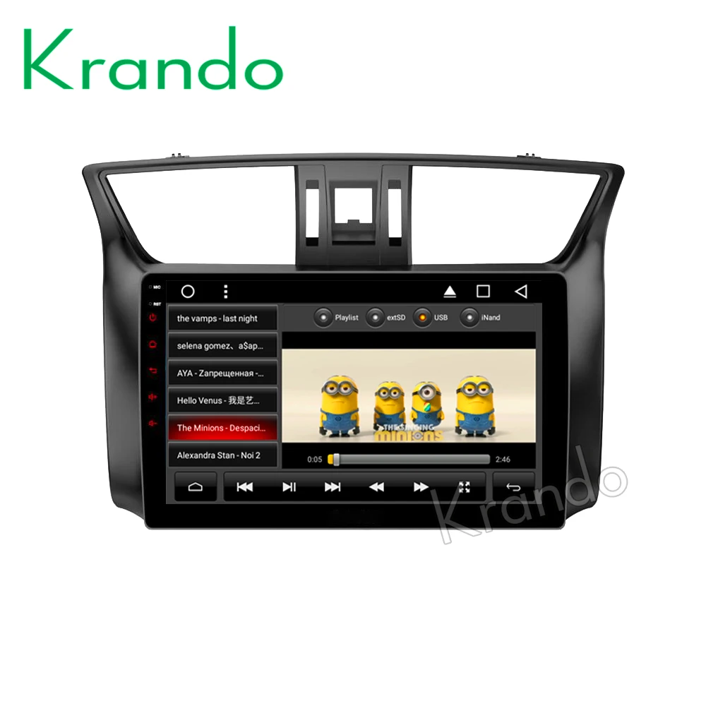 Clearance Krando Android 8.1 9" IPS Full touch car Multimedia player for Nissan Sentra 2012+ Bluebird Sylphy 2012+ audio player gps wifi 1