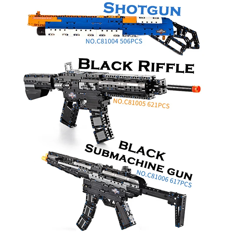  SWAT Legoingly Technic Guns Model Building Blocks Bricks Military Weapon 98K AK M4 M16 Gun Toys for