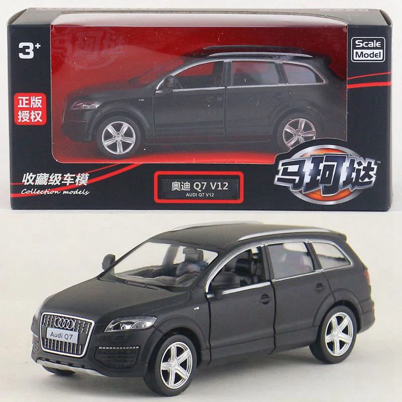 Audi Q7 V12 SUV Black 1:36 Model Car Diecast Gift Toy Vehicle Kids Pull Back