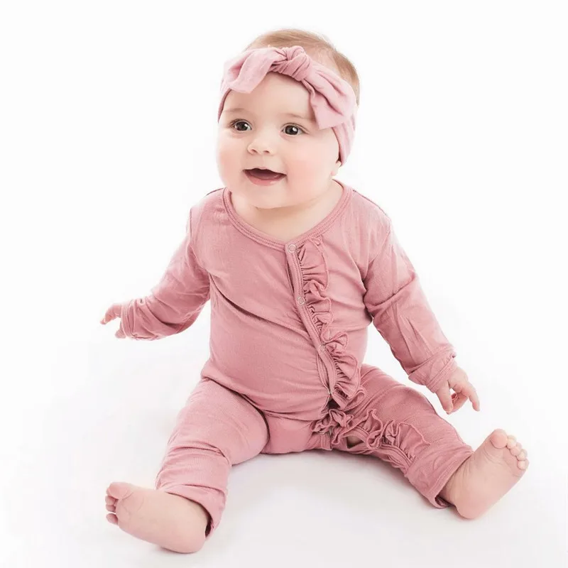 CANIS/Хлопковые розовые комбинезоны для новорожденных девочек Ropa bebe однобортный
