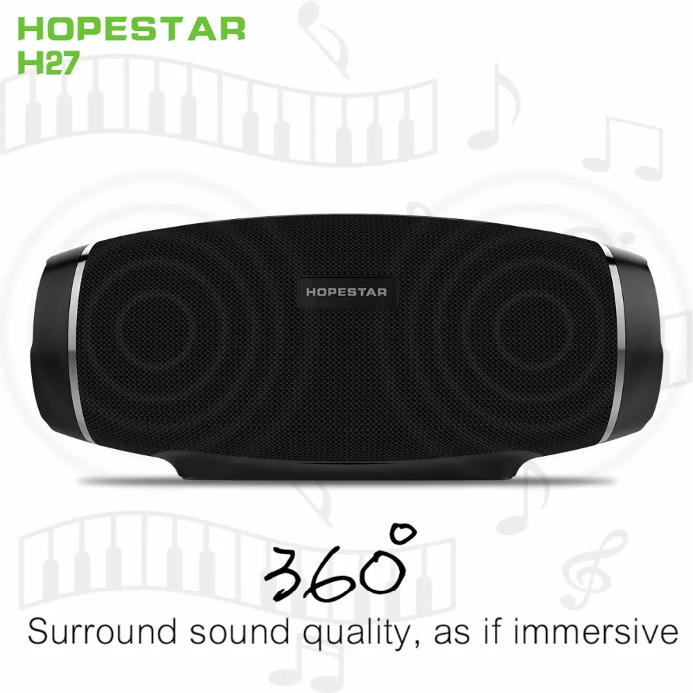 HOPESTAR H27 الرجبي سماعة لاسلكية تعمل بالبلوتوث المتكلم ستيريو مكبرات الصوت من ماء في الهواء الطلق مضخم صوت Mp3 لاعب Tf Usb