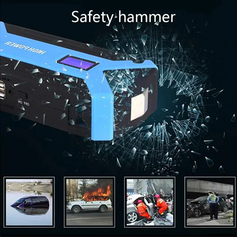 Jump Starter 12V Portable Battery Pack Battery Booster Gas & Diesel 12000mAh Power Bank and 4 USB Quick Charge Ports Warning Li Jump Starter 12V Portable Battery Pack Battery Booster Gas & Diesel 12000mAh Power Bank and 4 USB Quick Charge Ports Warning Li