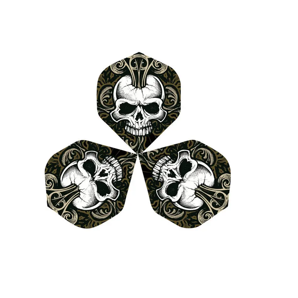 

30PCS Professional Darts Flights Wing For Soft Steel Darts Wing Tail With Skull Pattern