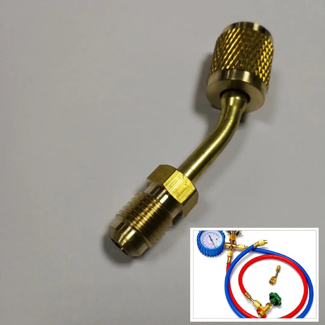 

DWZ New Split Ductless Service Port Adapter R410a 5/16" SAE Female to 1/4" SAE Male