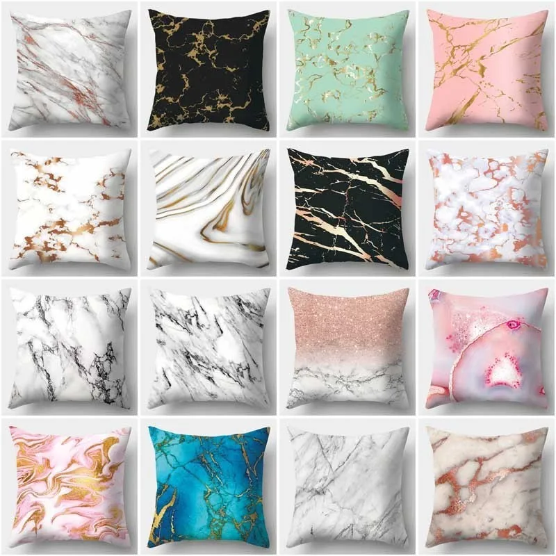 

Geometric Cushion cover 45x45cm Marble Texture Throw Pillow Case Cushion Cover For Sofa Home Decor