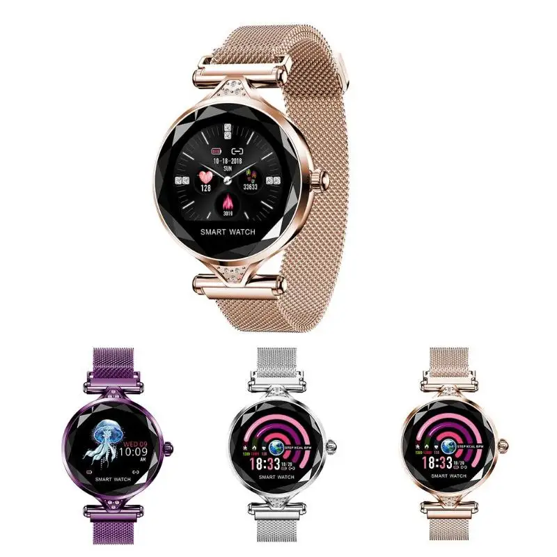 

Women Smartwatch Wearable Device Bluetooth Pedometer Waterproof Heart Rate Monitor Sport Watch For Android/IOS Smart Bracelet
